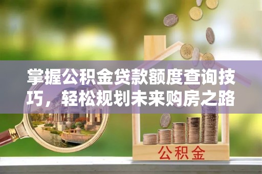 白云掌握公积金贷款额度查询技巧，轻松规划未来购房之路