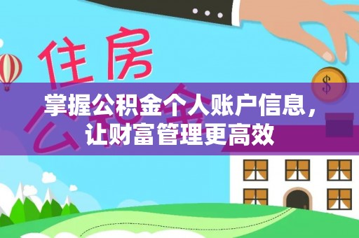 白云掌握公积金个人账户信息，让财富管理更高效